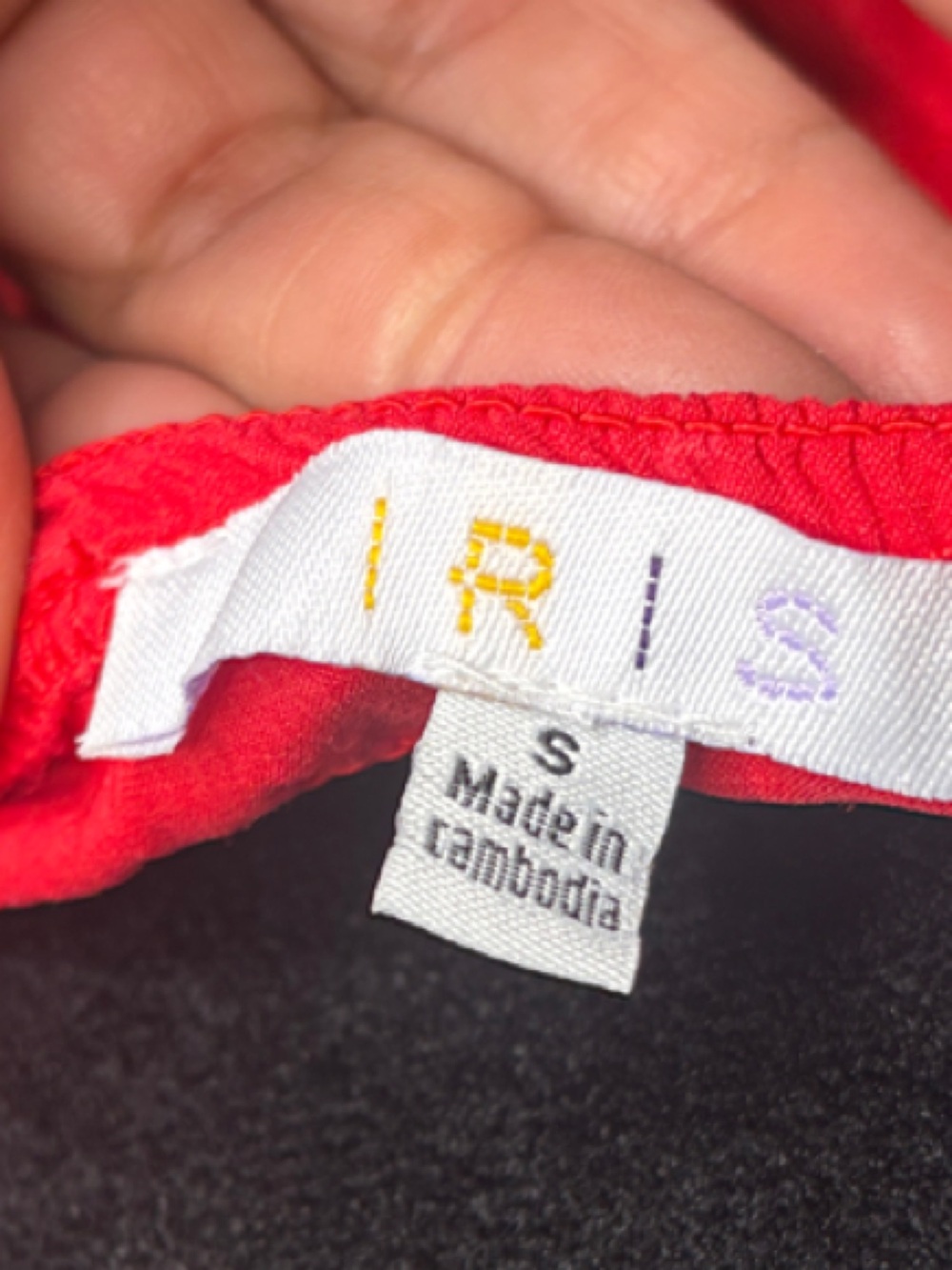 iris Red Smocked Ruffle Crop Top - Picture 4 of 8